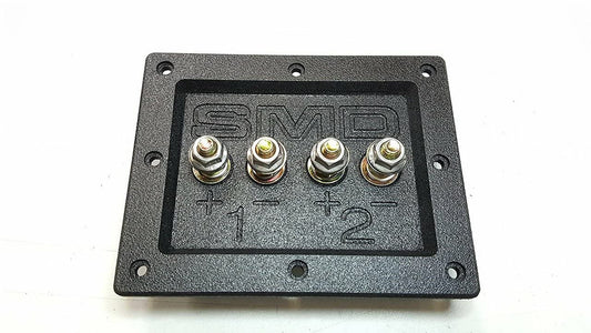 SMD Heavy Duty Speaker Terminal (Grade 8) (3/4" PVC Black) (2 Channel)