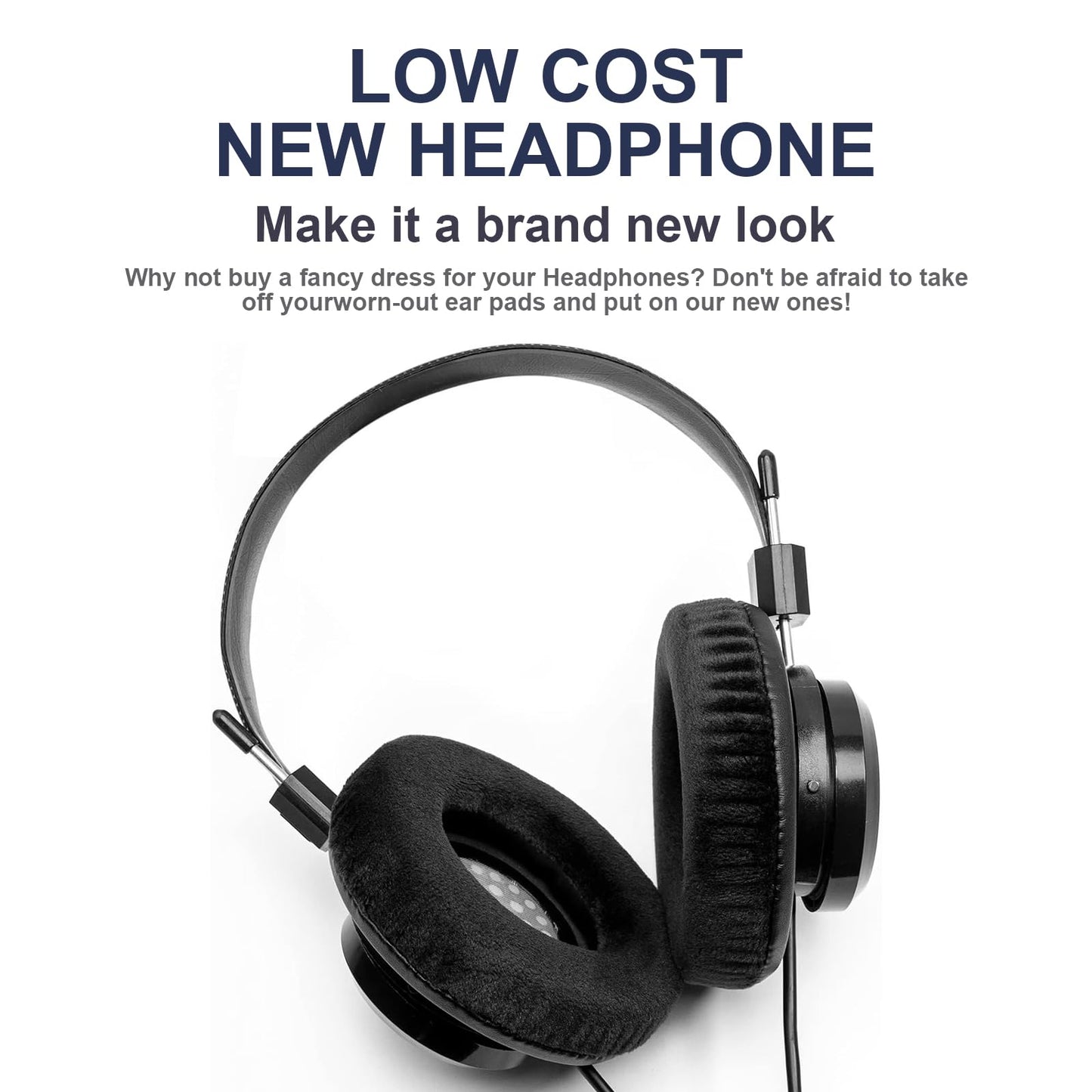Velour Ear Pads 100 mm Universal Replacement Ear Pads Cushions Suitable Many Large Headphones Round Memory Foam Earpads Compatible with Beyerdynamic