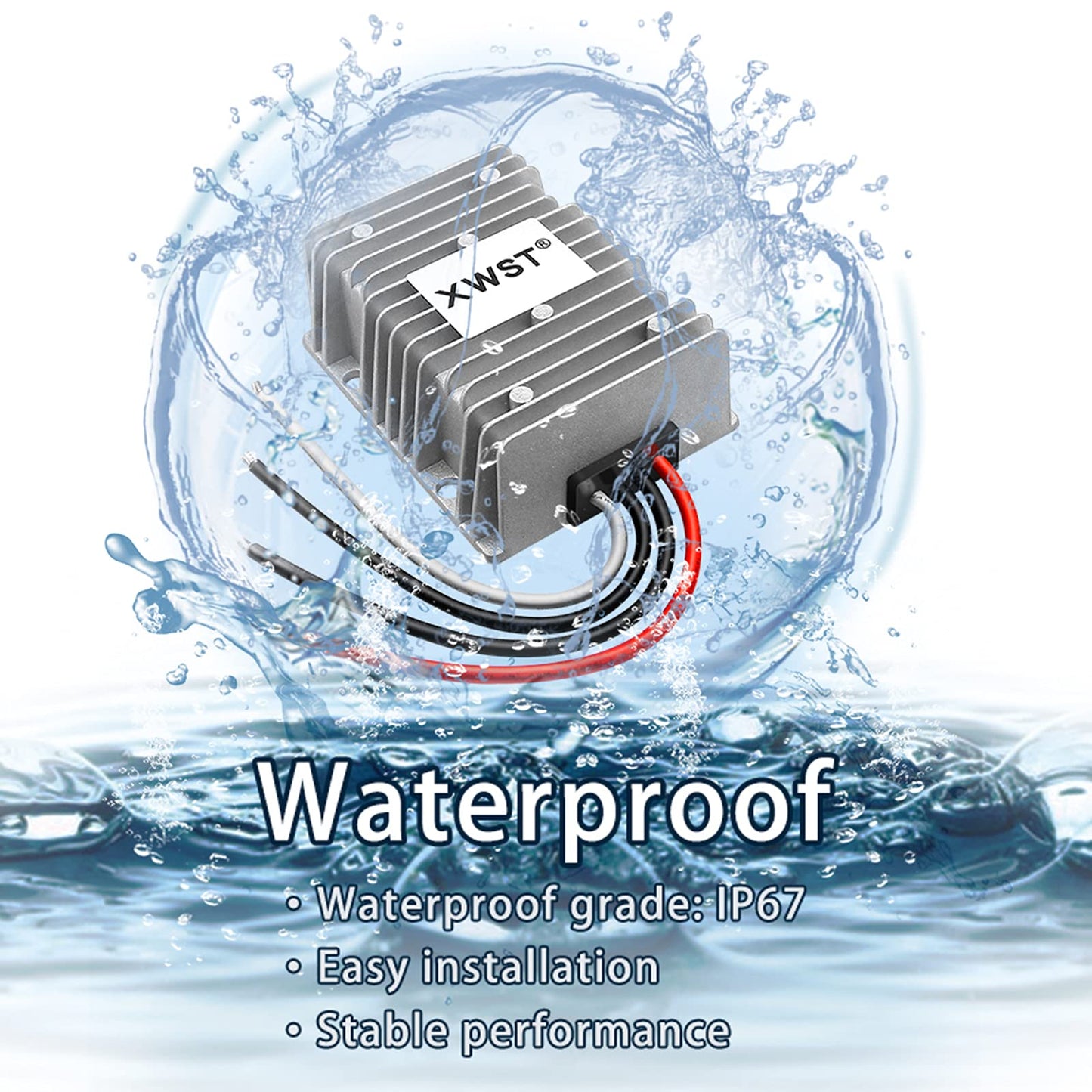 DC DC Stabilizer 9V-36V to 13.8V 15A 207W Boost Buck Converter Waterproof Automatic Voltage Regulator Auto Step Up Down 13.8V Volt Transformer Module