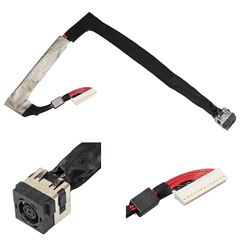 GinTai DC Power Jack Cable Harness Socket Port Replacement for Dell 17 R4 / 17 R5 AW17R47002SLV