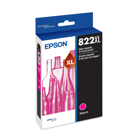 EPSON 822 DURABrite Ultra Ink High Capacity Magenta Cartridge (T822XL320-S) Works with WorkForce Pro WF-3820,3823, 4820, 4830, 4833, 4834