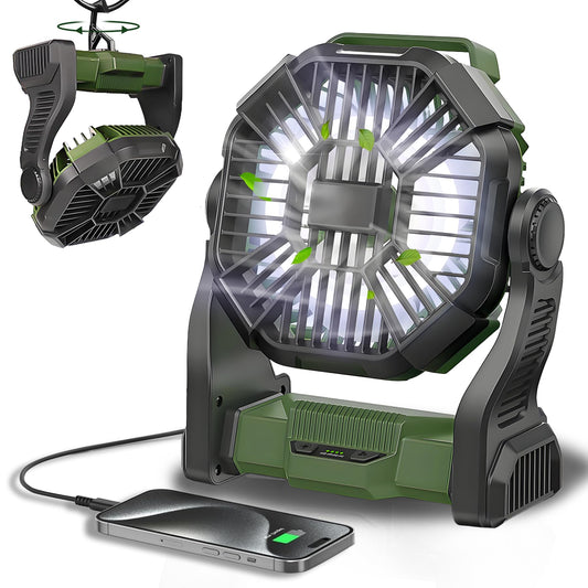 Portable Fan Rechargeable, 25400mAh Cordless Battery Powered Fan with LED Lantern, USB C Battery Operated for Travel Bedroom Home Camping Tent Office