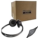 Soundnetic SNCCV Bulk Classroom Headphones 50 Pack - Stereo Headphones with Leatherette Earpads & Volume Control, Black - Ideal for Schools