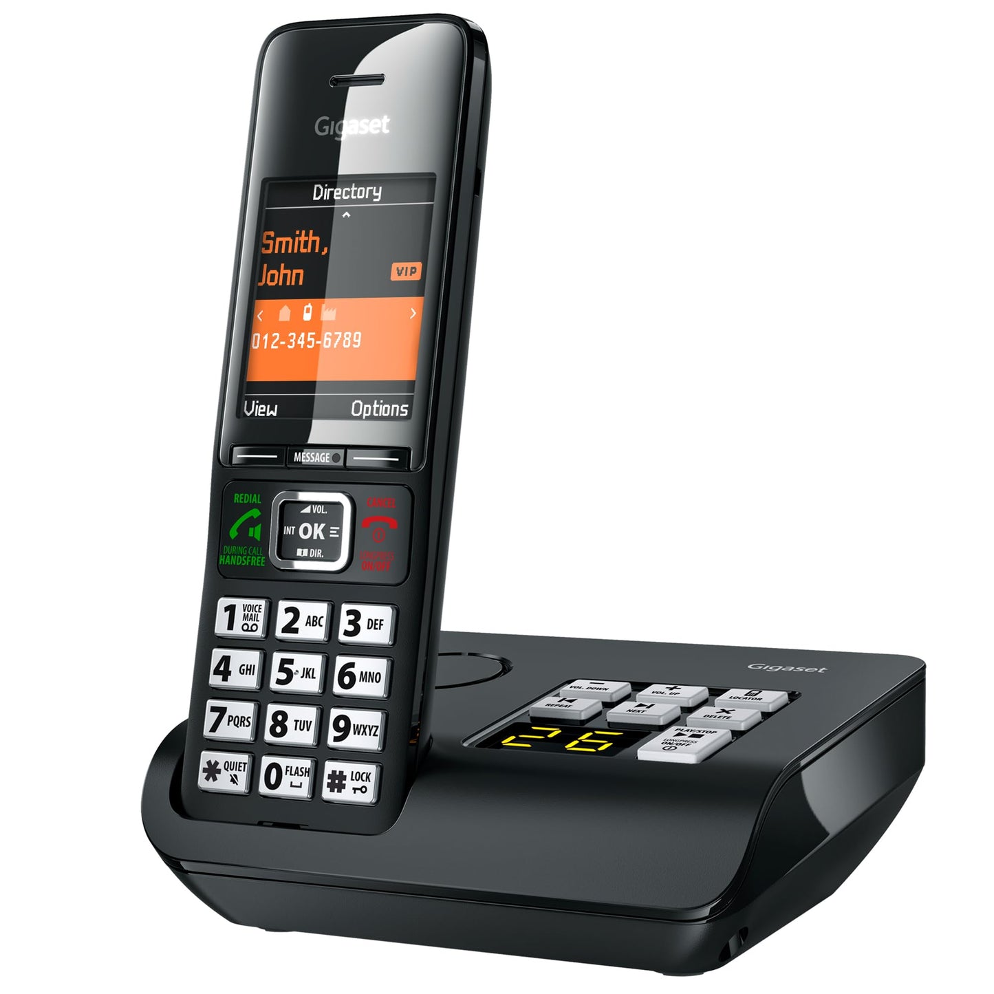 Gigaset Comfort 552A - Cordless DECT Phone - Answering Machine - Made in Germany - Elegant Design - Hands-Free Mode - Comfort Call Protection - Big