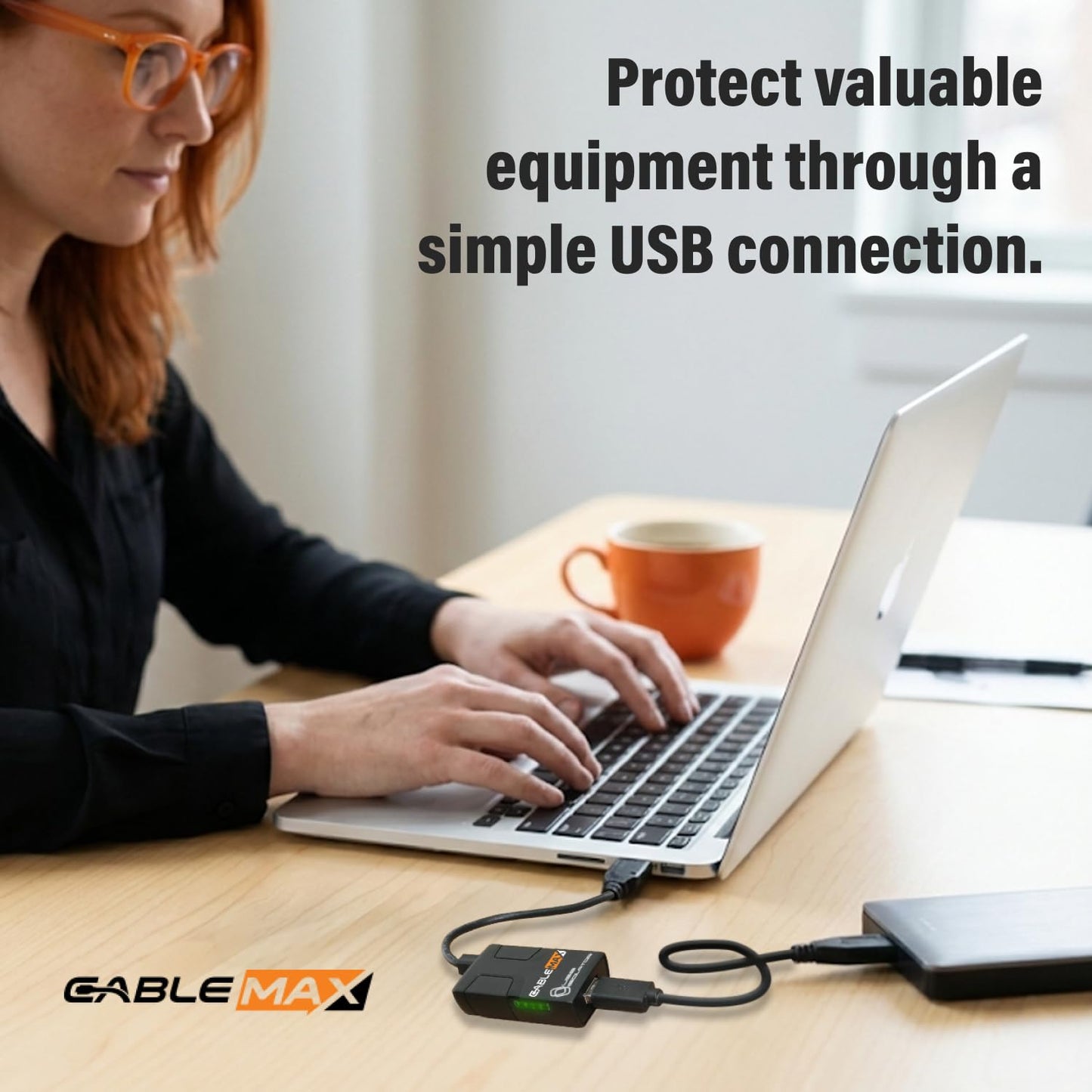 Cablemax 2.0 USB Isolator - High-Speed 480Mbps Data Transfer, 5000V Galvanic Isolation, Ground Loop Eliminator, Surge Protector for Audio Interfaces