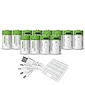 Lankoo 12pcs CR2 Battery CR15H270 CR15266 CR15270 CR2W Battery, USB/Type-C CR2 Rechargeable Batteries, High Capacity 3.7V 1100mWh 300mAh Cycle Times…