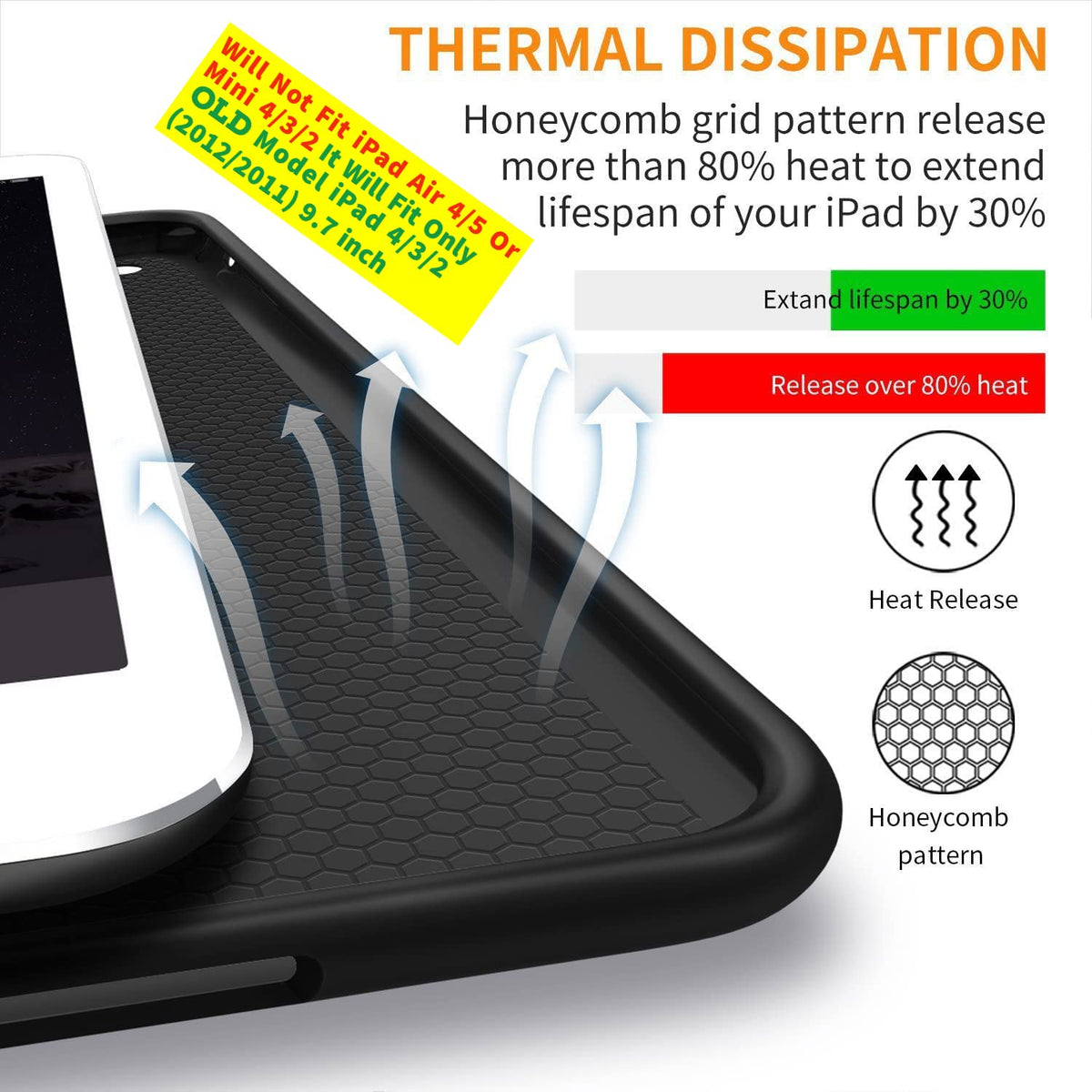 DuraSafe Cases for iPad 4 iPad 3 iPad 2-9.7 Inch [iPad 4th / 3rd / 2nd Old Model ] A1396 A1416 A1430 A1403 A1458 A1459 A1460 A1395 A1397 Smart Trifold