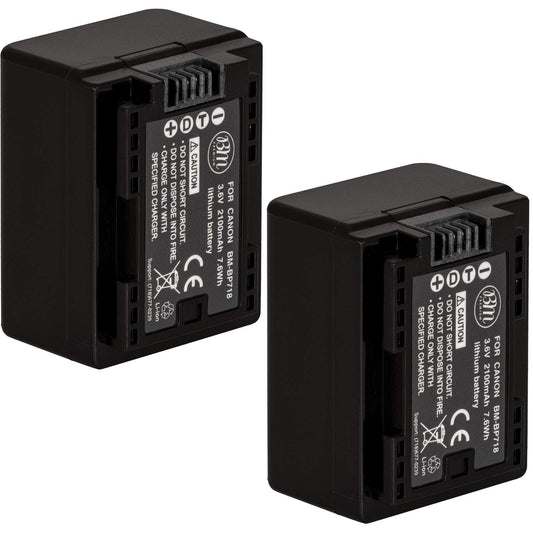 BM Premium 2 BP-718 Batteries for Canon Vixia HFR80, HFR82, HFR800, HFR70, HFR72, HFR700, HFR30, HFR32, HFR300, HFR40, HFR42, HFR400, HFR50, HFR52
