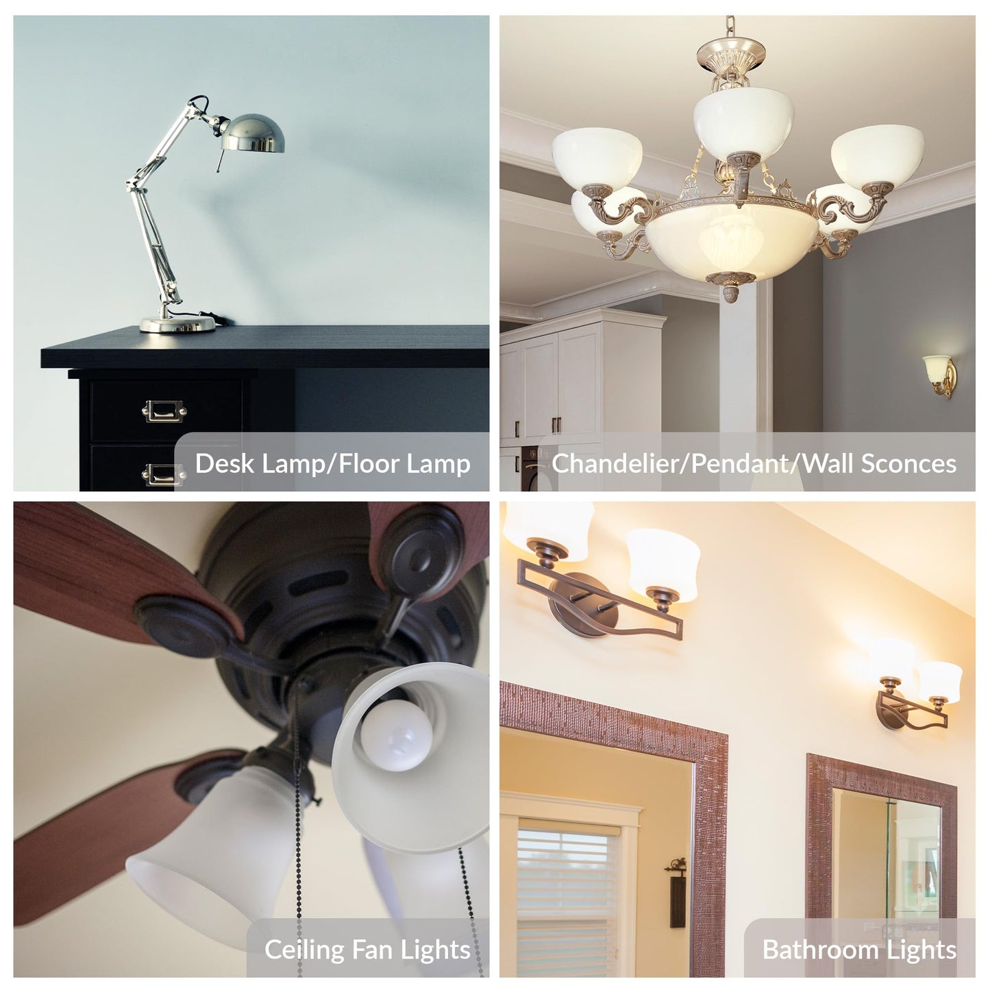 Simba Lighting LED A15 5W 120V ETL Listed Light Bulbs E26, 3000K, 6 Pack