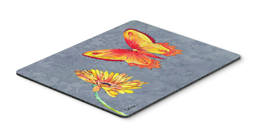 Caroline's Treasures 8877MP Gerber Daisy and Buttefly Mouse Pad, Hot Pad or Trivet for Home Office Gaming Working Computers Laptop Mouse Mat,Washable