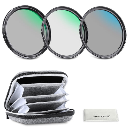 NEEWER 46mm UV/CPL/ND Lens Filter Kit with Hard Shell Storage Case, Multicoated Optical Glass & Aluminum Alloy Frame, UV + Circular Polarizer (CPL) +