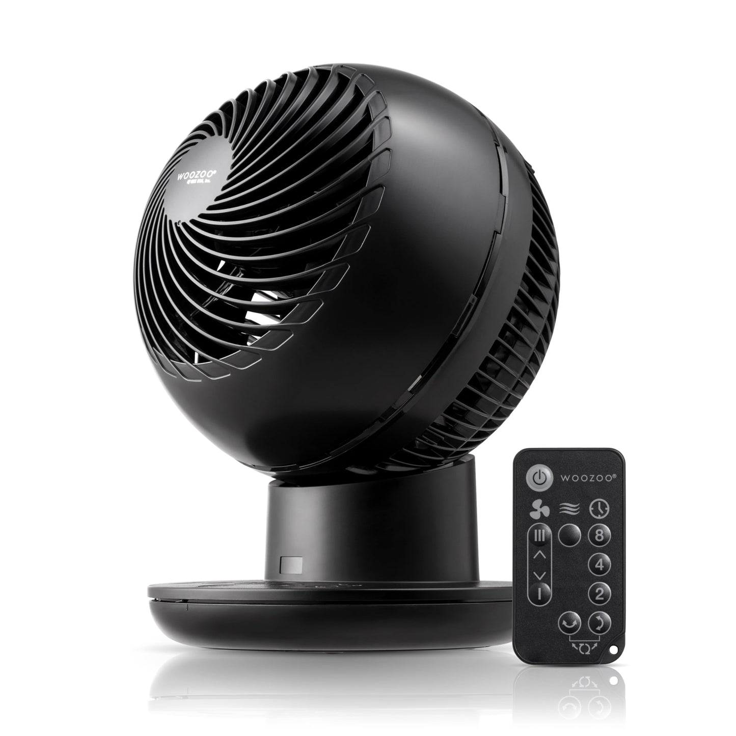 IRIS USA WOOZOO Air Circulator Fan with Remote, 8 Speeds, DC Motor, Black