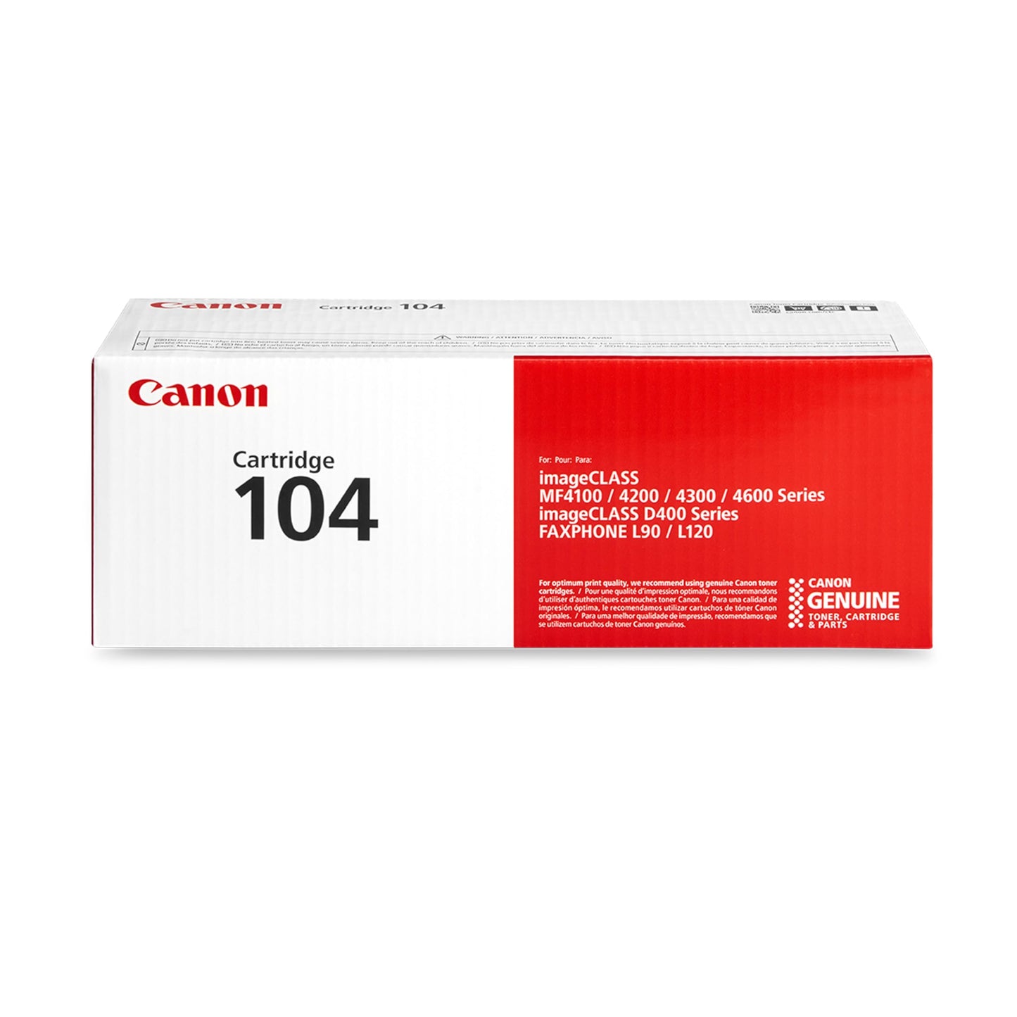 Canon Genuine 104 Black Toner Cartridge Compatible with L120, D420, MF4150d, MF4350d, MF4690, L90, D480, MF4270dn, MF4370dn