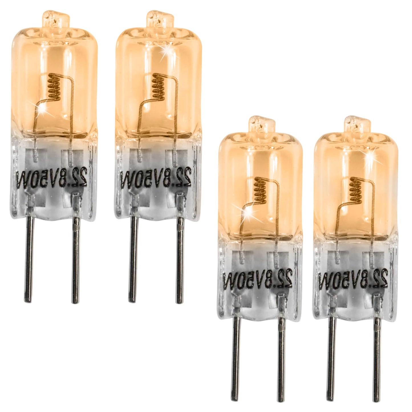 HQRP 4-Pack 22.8V 50W Halogen Bulb G6.35 Bipin Base Lamp Replacement for Hanaulux 018566, SIROLUX-F, Dr. Mach 67100201 fits Dr.Mach 380F, 380DF, 400F