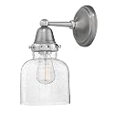 Hinkley Academy 67003EN 13" One Light Wall Sconce - 1-10w Med. LED Bulb Required, Clear Seeded Cylinder Glass - English Nickel