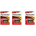 3 Panasonic 2CR5 6-Volt Photo Lithium Cylinder Batteries 2CR5M