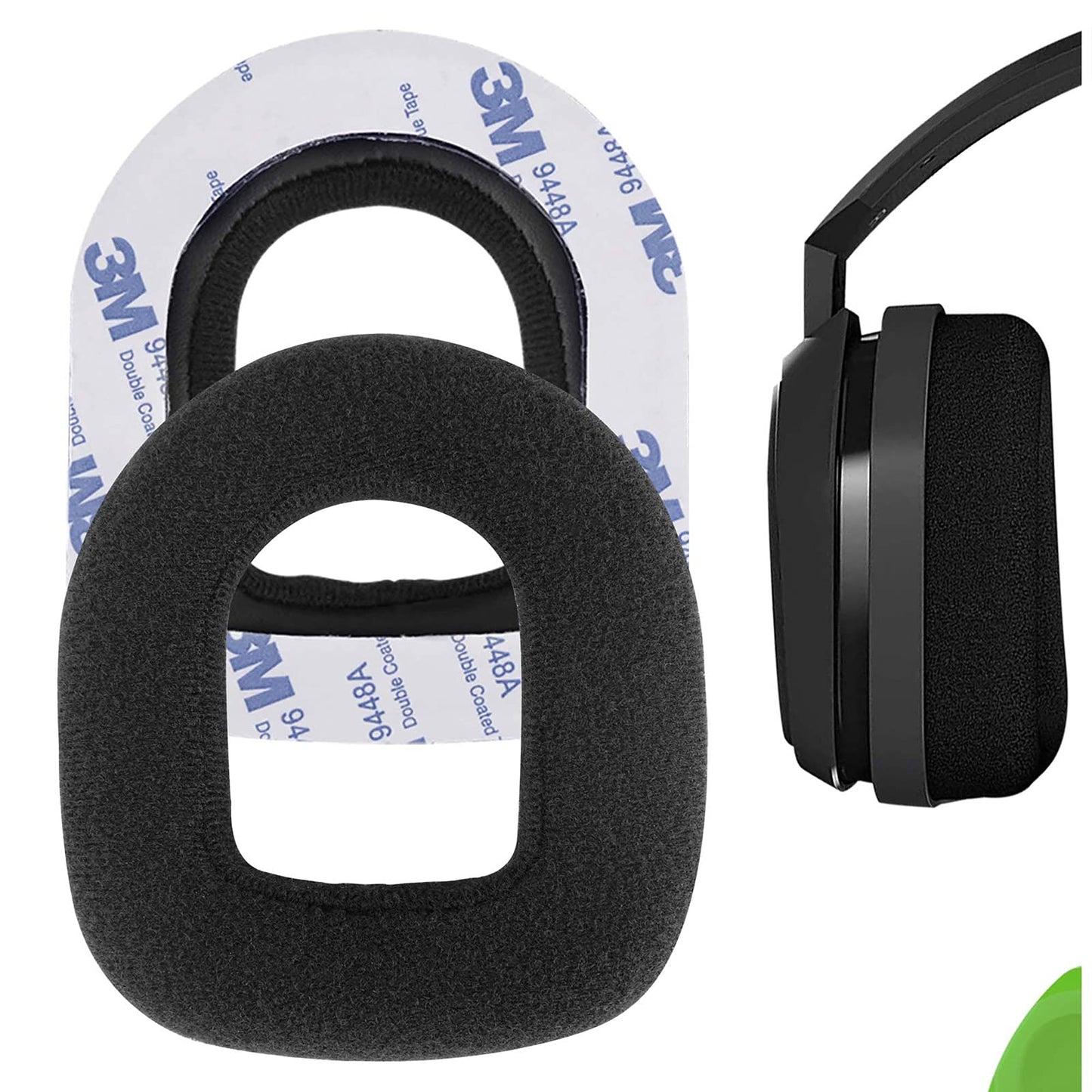 Geekria Comfort Velour Replacement Ear Pads for Astro A10 Gaming Headset Headphones Ear Cushions, Repair Parts with Video Guide (Black)