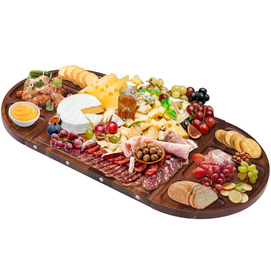 NiHome Magnetic Acacia Wood Charcuterie Board Large 26”x13” Cheese Board Splice Serving Boards for Entertaining, Beautiful Personized Christmas…