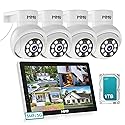 ?Wireless Pro, 3K &10CH?5MP Security Cameras Wireless Outdoor with 10.1" LCD Monitor, 4PCS WiFi PTZ Security Cameras with 4K NVR for Home