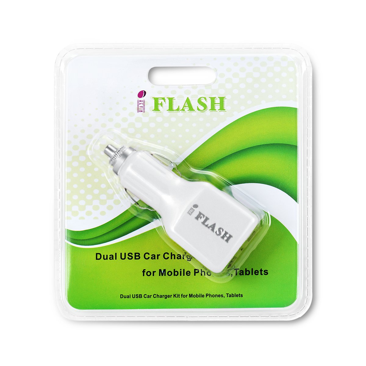 iFlash Dual USB Car Lighter Charger Adapter w/ 10w (Fast) Heavy Duty Ouput Compatible with Apple iPad Pro Air Mini, iPhone 17 16 15 14 13 12 11 Mini