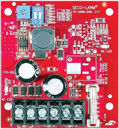 Seco-Larm Enforcer Power Supply Charger, 1.5A Continuous, 2A Peak (ST-2406-2AQ)