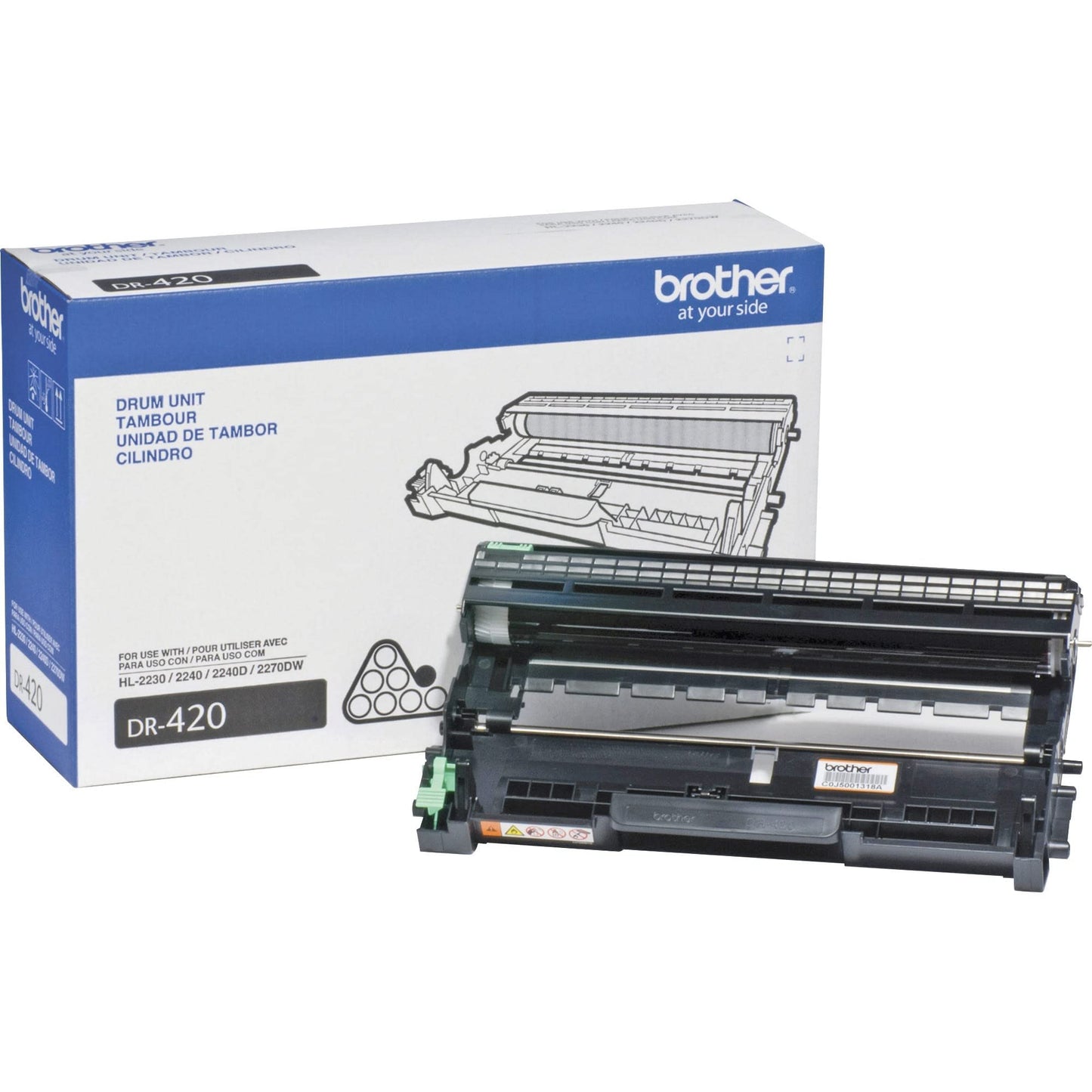 Brother Genuine -Drum Unit, DR420, Seamless Integration, Yields Up to 12,000 Pages, Black