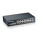Zyxel 16 Port Ethernet Switch | Smart Managed Gigabit Network Switch | 16x GbE RJ-45 Ports | 32 Gbps Switching Capacity | Wall or Rack Mount, Mounting