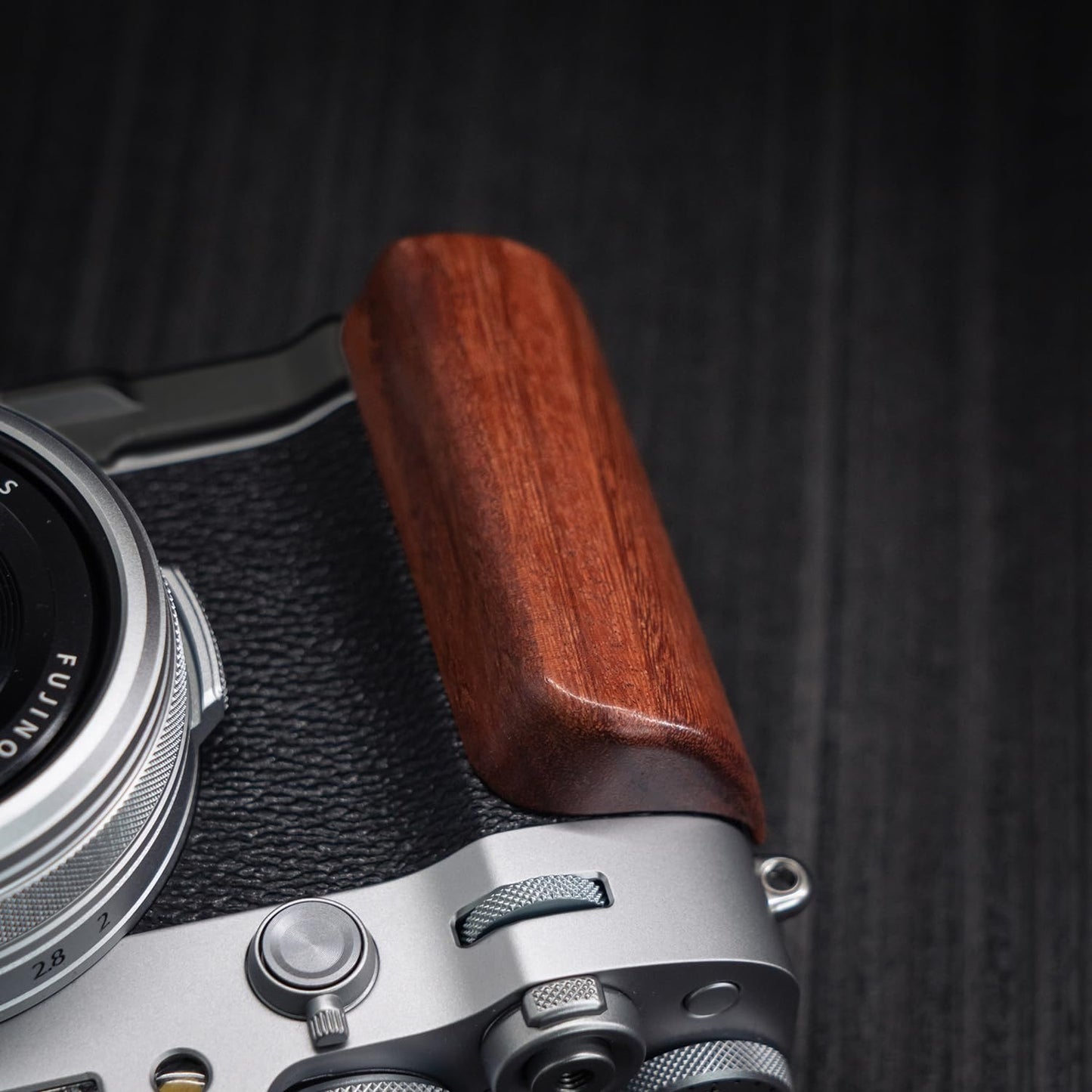 Iborrys L-Shaped Camera Handle ?Compatible with FUJIFILM X100VI Camera ?Precious Vintage Solid Wood Camera Grip | Handcrafted by Experienced Artisans