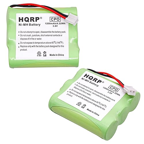 HQRP Phone Battery 2-Pack Compatible with General Electric GE 27923 27928 27933 27938 27944 27957 27958 27996 27998 5-2549 TC25861 25836 25836EE1