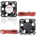 Wathai 2pcs 3010 30mm Fan 24V Dual Ball DC Brushless 3D Printer Micro 24 Volt Cooling Fans 30x30x10mm 2Pin with 1000 mm / 3.3 FT Wires for 3D Printer
