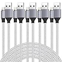 [Apple MFi Certified] 6Pack(3/3/6/6/6/10FT) iPhone Charger Nylon Braided Fast Charging Lightning Cable Compatible iPhone…