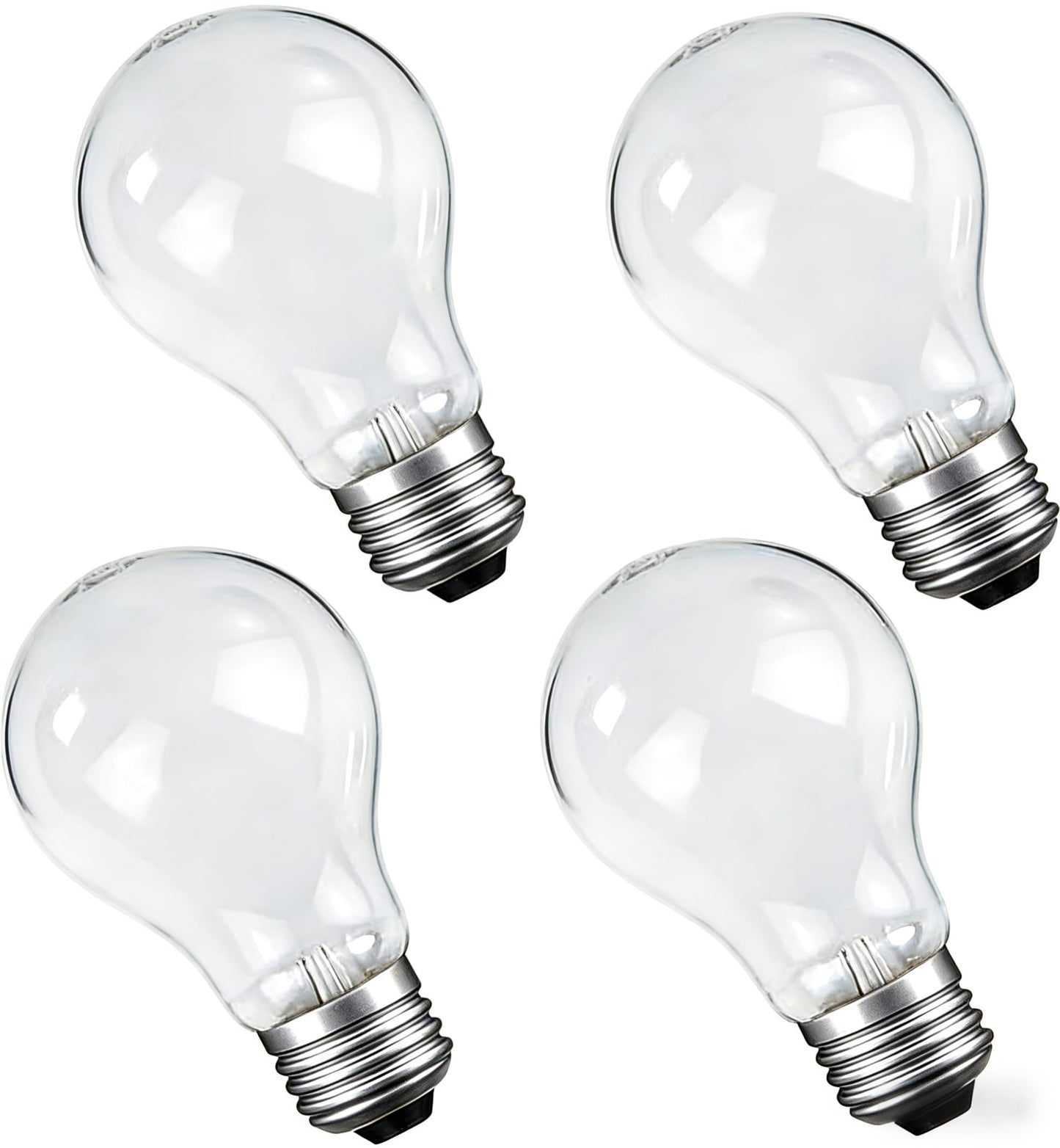 75 Watt Incandescent Light Bulbs A19 Frosted, 60+ Watt E26 Base, 4 Pack