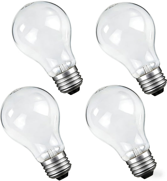 75 Watt Incandescent Light Bulbs A19 Frosted, 60+ Watt E26 Base, 4 Pack