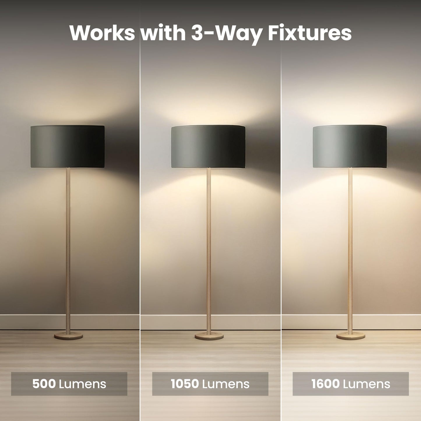 Feit Electric 3-Way A19 LED Light Bulb, 30/70/100W Equivalent, 5CCT Adjustable White (2700K-5000K), 1600 Lumens, Dimmable, 25,000-Life Hours, Energy