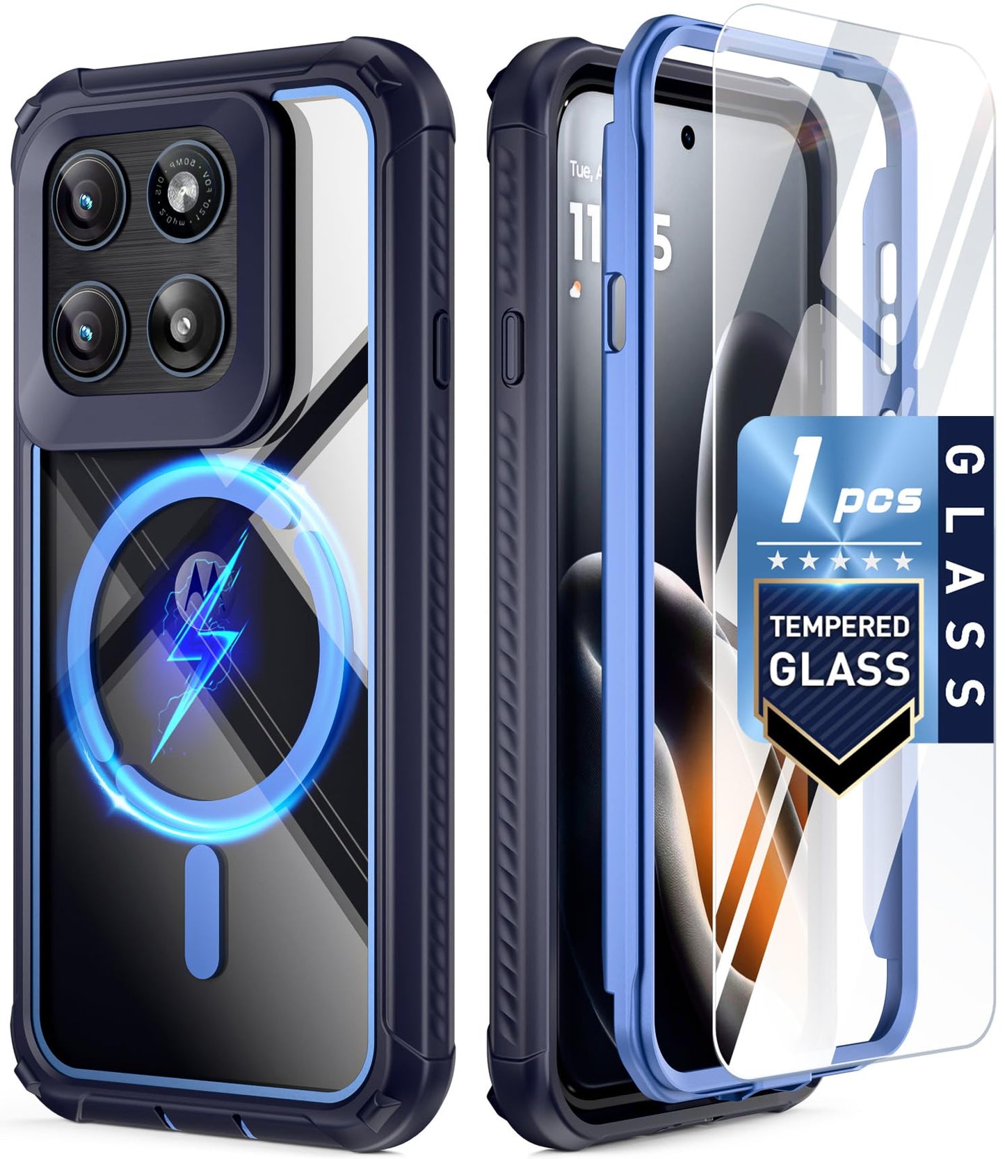Poetic Guardian for Motorola Moto Edge 2026 Case, Fit for MagSafe | 20FT Mil-Grade Drop Tested | 1 Tempered Glass Screen Protector, Full Body