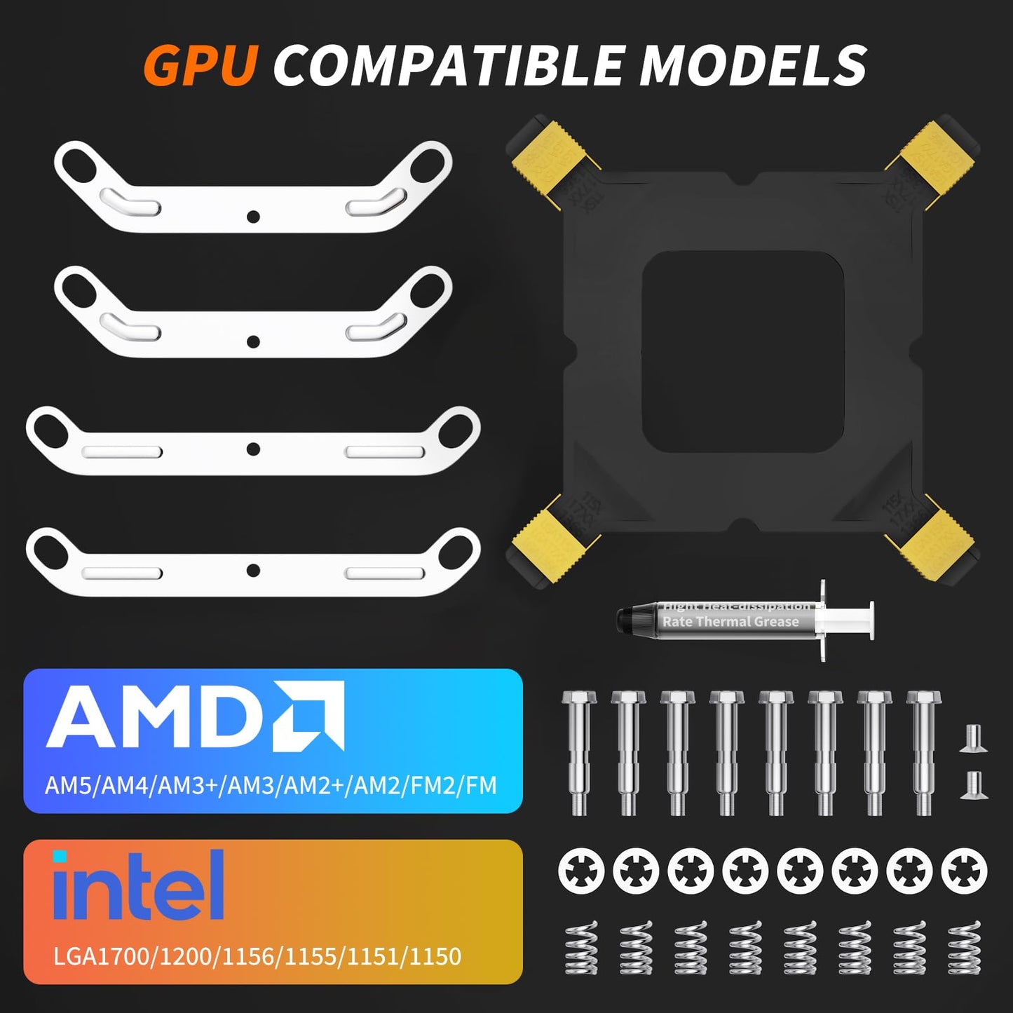 OCPC CPU Cooler - Single-Tower Air Cooler with Dual 120mm PWM Fans, 4 Heatpipes, 800-2000 RPM, High-Performance Cooling for AMD AM4/AM5 & Intel