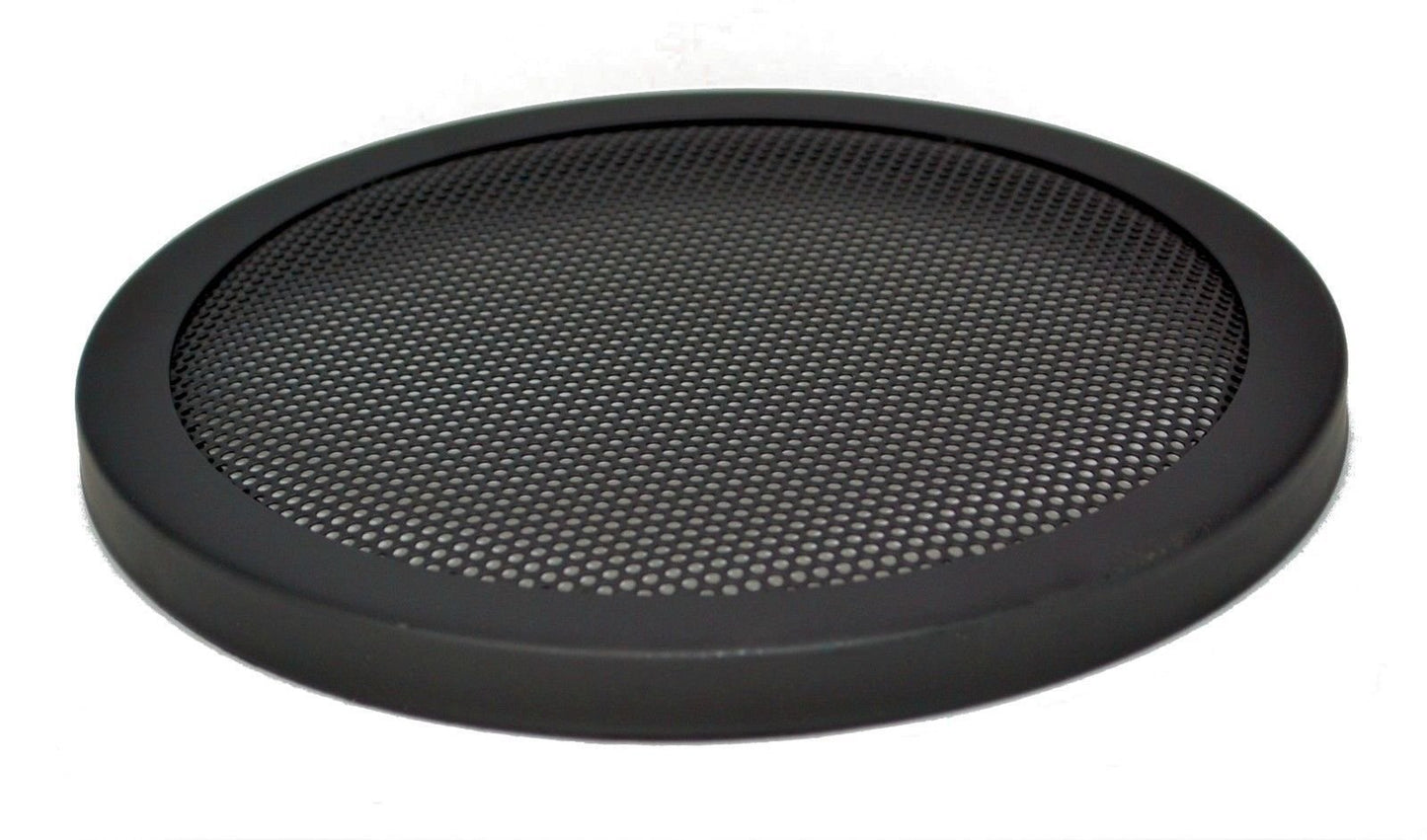 1PAIR 6.5 INCH CAR SPEAKER WOOFER STEEL MESH GRILL W/ SPEED CLIPS SCREWS GT-6.5 - BLACK