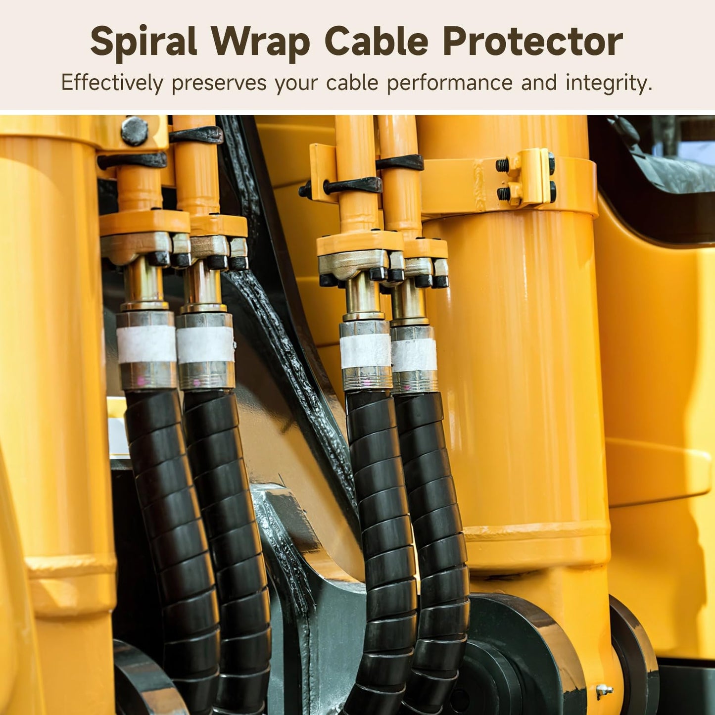 Spiral Wrap Cable Protector, 1.69" OD x 9.8 ft L Spiral Cable Wrap, Flame Retardant Plastic Hose Protector, Abrasion Resistant Wire Sleeve