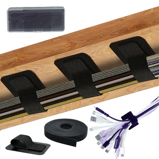 Ulinca Cable Management Under Desk,Up to 15 Cord,Enhanced Wire Holder. Cord Organizer,Reusable Cord Holder Organizer for Cable Hider Clips Under