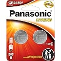 Panasonic CR2450 3.0 Volt Long Lasting Lithium Coin Cell Batteries in Child Resistant, Standards Based Packaging, 2-Battery Pack
