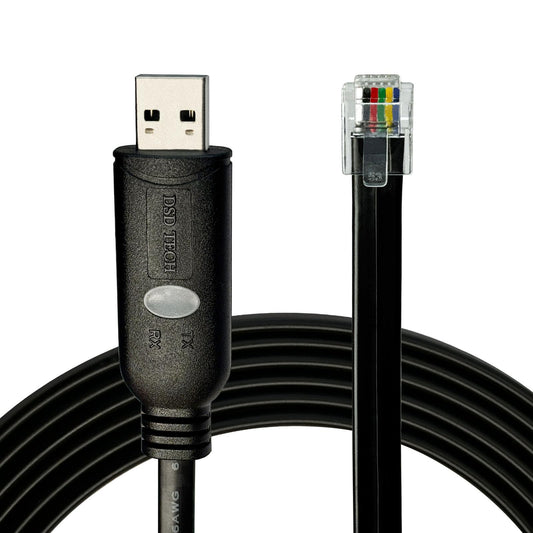 DSD TECH SH-RJ12A USB to RJ12 6P4C Serial Cable for APC PDU ATS(5.9FT/1.8M)