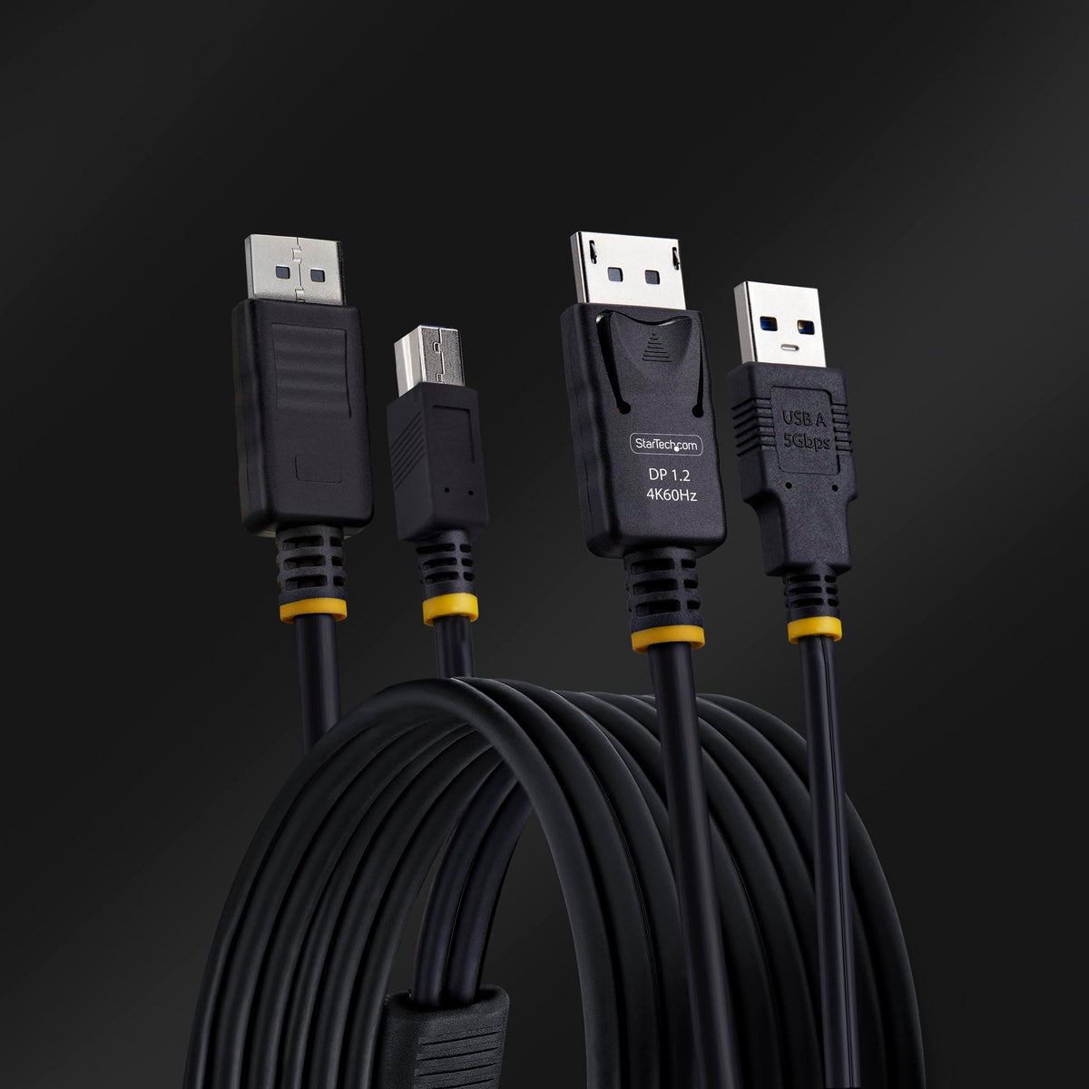 StarTech 6ft DisplayPort and USB 5Gbps KVM Cable, 4K 60Hz, HDR10