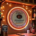 Queen Sense 16"x16" Handmade Vodka LED Neon Sign for Man Cave USB Powered Dimmable LED Signs Light BH1351