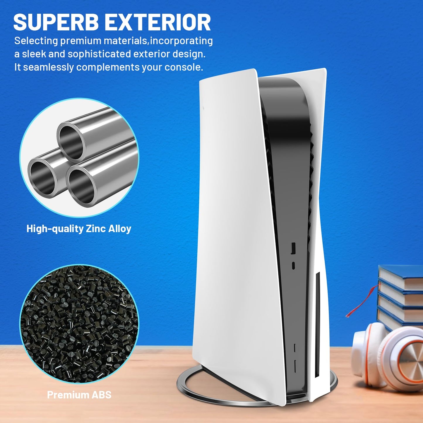 Vertical Stand for P5 Pro, Stable Stand for P5 Pro/Slim Console Disc and Digital, Easy-to-Install Accessories Compatible with P5, with a Nice Look, a