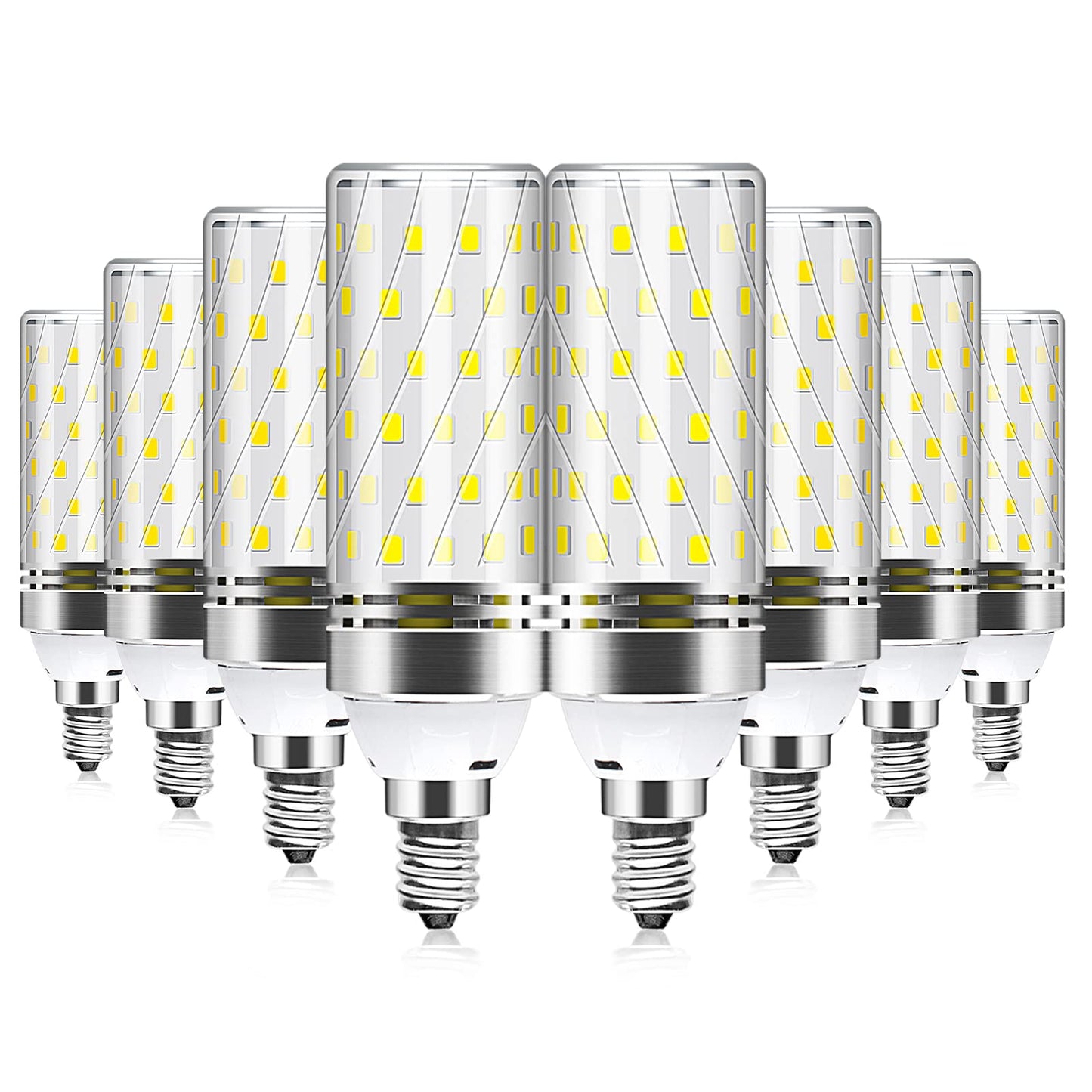 YGS-Tech E12 LED Corn Bulb, 6000K Daylight White, 16W 1500LM LED Bulb, CRI80+, 120W Incandescent Equivalent, Non-Dimmable Light Bulb for Home