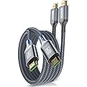 RayLove 2 Pack 8K HDMI Cable 10ft, Ultra HD HDMI 2.1 Cable Support High Speed 48Gbps 8K@60Hz, 4K@120Hz, Dynami HDR, Ear Compatible with Newet Apple