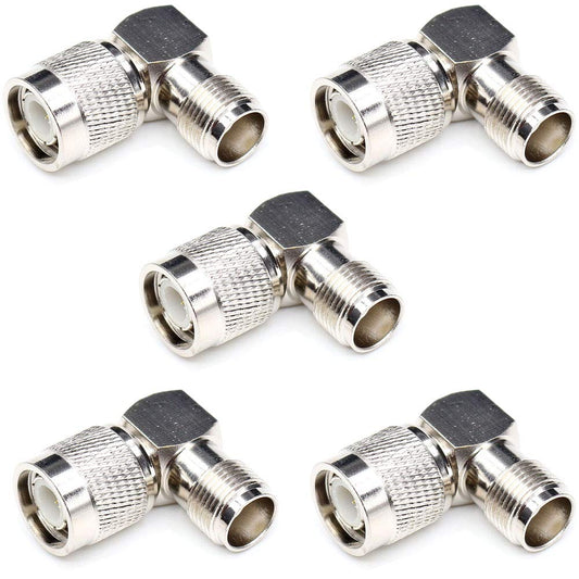 ANHAN Right Angle TNC Male to Female Adapter RF 90 Degree Coax Connector L Type TNC Connectors (5Packs)