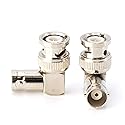THE CIMPLE CO BNC Elbow Male Female Adapter, 90 Degree Angle, 4 Pack, UL Listed