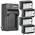 Kastar 4-Pack Battery and AC Wall Charger Replacement for Panasonic HC-V550M, HC-V550K, HC-V620M, HC-V710, HC-V720, HC-V720M, HC-V720GK, HC-V720MGK