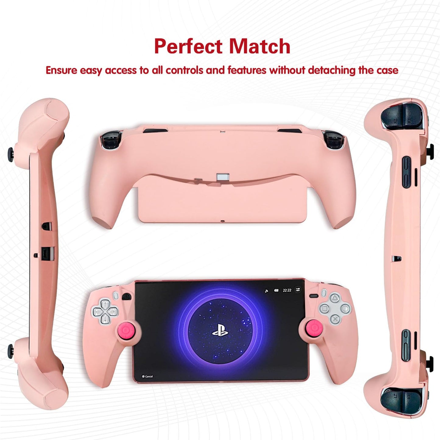 GUTIAL Accessories kit for Ps Portal - Cute Girly Kawaii PS5 Portal Accessories Bundle for Girls with Carry Case Protective Cover Screen Protector
